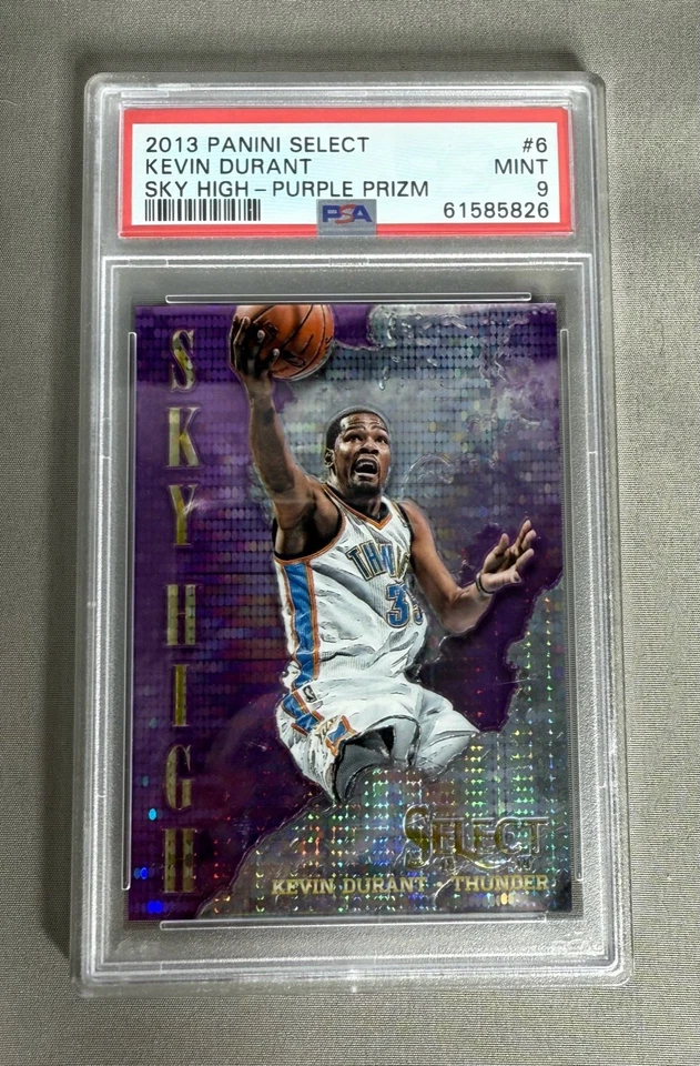 2013 Panini Select Kevin Durant Sky High Purple Prizm /99 PSA 9 Mint - Image 1 of 2