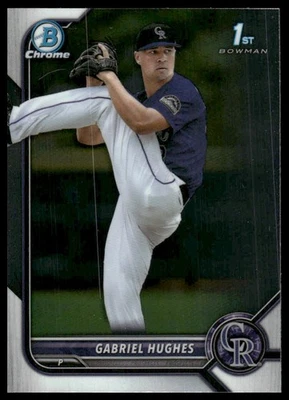 2022 Bowman Draft #BDC-151 Gabriel Hughes Rookie Chrome Colorado Rockies - Image 1 of 2