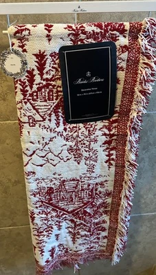 NWT Brooks Brothers Red Chenille Christmas/Winter  Throw Blanket Fringe 50x70” - Image 1 of 4
