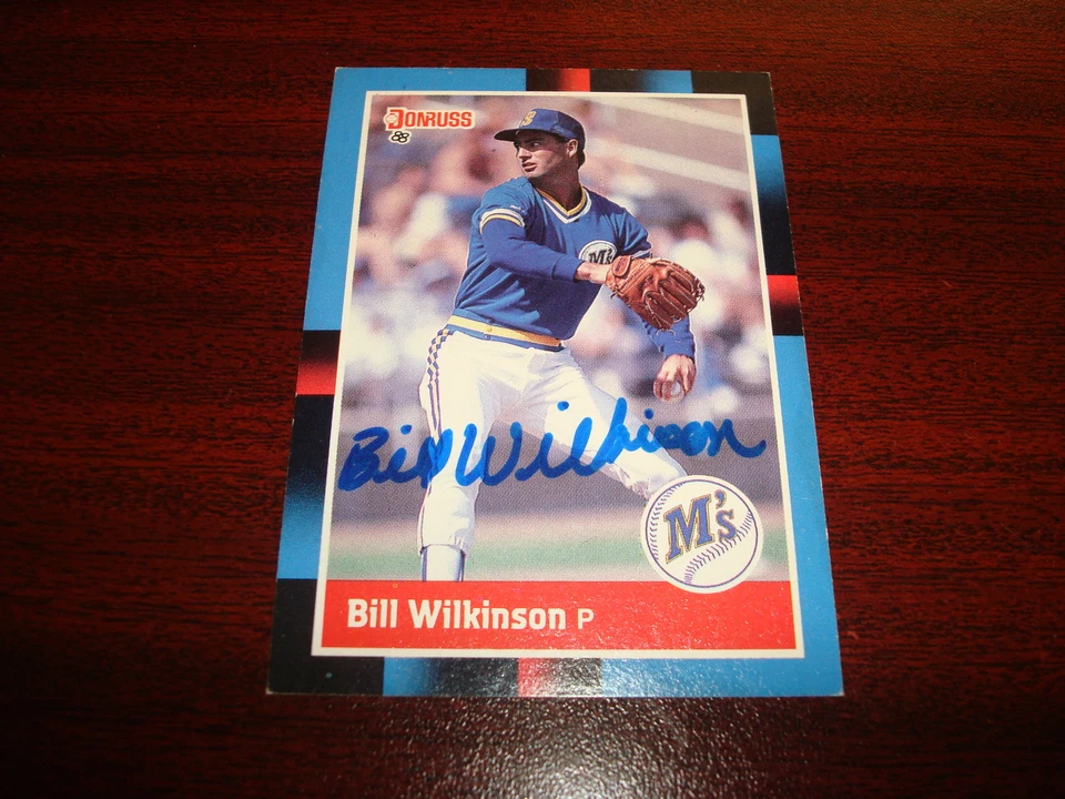 1988 DONRUSS #568 BILL WILKINSON MARINERS SIGNED CARD AUTOGRAPH  - Image 1 of 1
