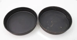 2 (TWO) 14"x 2" Commercial Aluminum Black Pizza Pan Seasoned ROUND - Picture 1 of 4