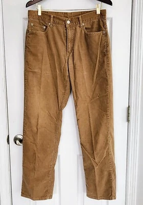 Retro Levi Strauss 505 Corduroy Jeans Lightweight Camel Brown 32" X 42" 1980s EC - Image 1 of 4