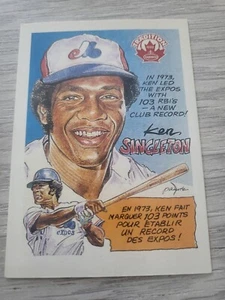 Ken Singleton # 3 Cereal Premium Promo Baseball Montreal Expos 1992 Nabisco MINT - Picture 1 of 2