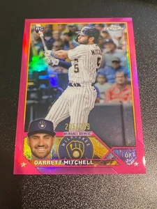 2023 Topps Chrome #110 Garrett Mitchell Magenta Refractor RC /399 - Picture 1 of 2