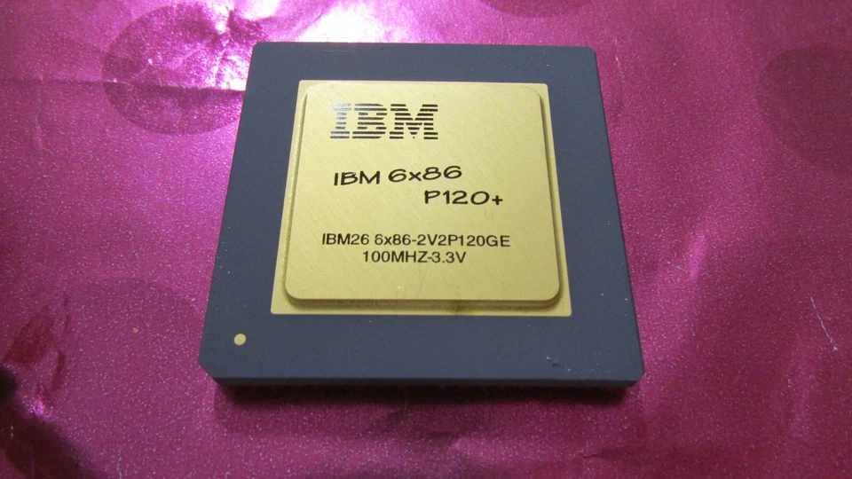 Lot 1 New IBM 6X86 P120+ Vintage IBM26 6x86-2V2P120GE IC/CPU/Processor Gold Top - Image 1 of 4