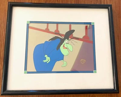 Sylvester Tweety Mysteries Witch Hazel Looney Tunes Animation Cel WB 1996 Framed - Image 1 of 3