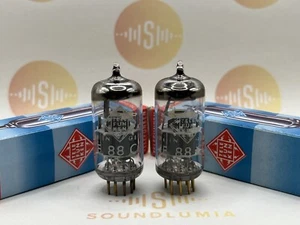 Telefunken E88CC 6922 Matched Pair ◇ bottom - Ulm 1966 - Same Code - Near NOS - Picture 1 of 6