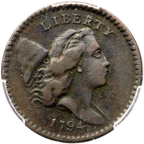 1794 C-9 R-2 PCGS VF 25 High Relief Head Liberty Cap Half Cent Coin 1/2c Cover