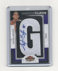 2009-10 Threads Taylor Griffin Rookie Class Letterman  Auto #d 594/640