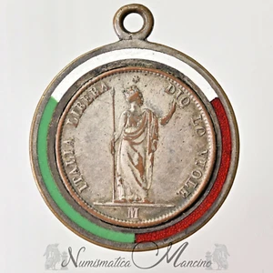 Enamel medal Provisional Government of Lombardy 1848 Milan Risorgimento - Picture 1 of 2