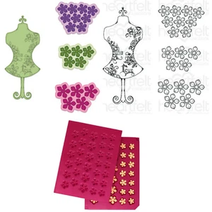 Combo de estampillas y moldes de colección floral fashionista de Heartfelt Creations - Imagen 1 de 1