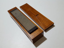 Perfectly Flat Natural Light Green Sharpening Stone Hard in Lovely Box 34065