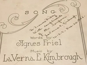 SIGNIERTE ALTE NOTEN - MEIN CO-ED - HANDSIGNIERTES EXEMPLAR - LAVERNA E KIMBROUGH - Bild 1 von 11