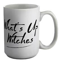 What's Up Witches Funny Halloween White 15oz Large Mug Cup