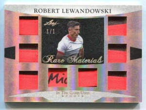 2024 Leaf ITG Used Sports Rare Materials Gold Robert Lewandowski 8 Patch 1/1 - Picture 1 of 2