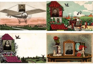 PHOTOGRAPHY PERSONS IN FANTASY CARDS, 13 Vintage Postcards pre-1920 (L6226) - Imagen 1 de 3