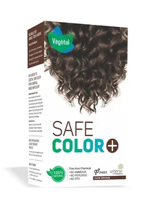 Vegetal Safe Hair Color - Dark Brown 100gm (Pack of 1) - Certified Organic Chemi - Picture 1 of 4