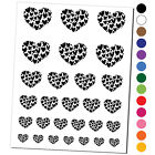Adorable Heart Made of Hearts and Dots Temporary Tattoo Water Resistant Set
