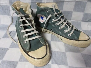 CONVERSE ALL-STAR made in USA vert canvas toile vintage 37,5 (US men 5 Wo's 7 ) - Imagen 1 de 8