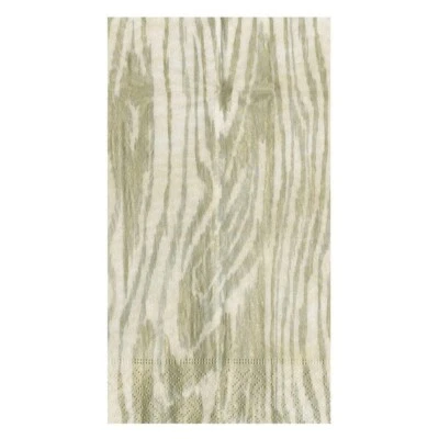 Caspari Paper Guest Towel Napkins, Silver and Gold Woodgrain - 2 Packs (17750G) - Image 1 of 3