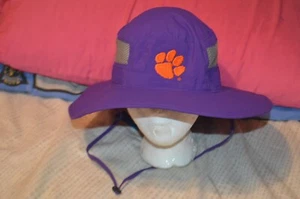 NEW CLEMSON TIGERS FOOTBALL COLUMBIA BOONEY II OMNI SHADE BUCKET HAT PURPLE OSFM - Picture 1 of 10