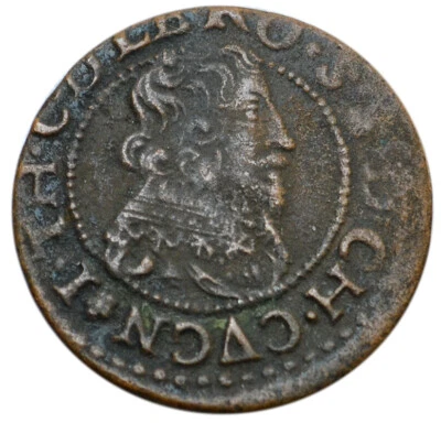 CUGNON (Lowenstein-Wertheim-Rochefort) Double Tournois 1634 Copper VF - Image 1 of 2