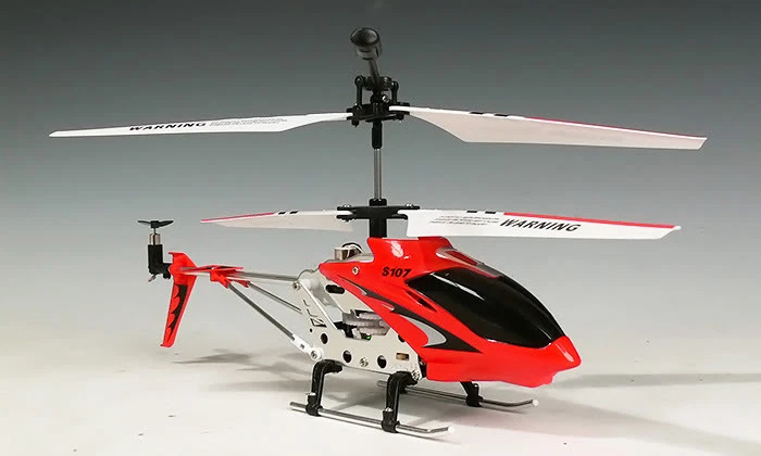 SYMA S107G Gyro RC Helicopter S107 Infrared 3CH Mini Alloy Metal Heli - RED - Image 1 of 1