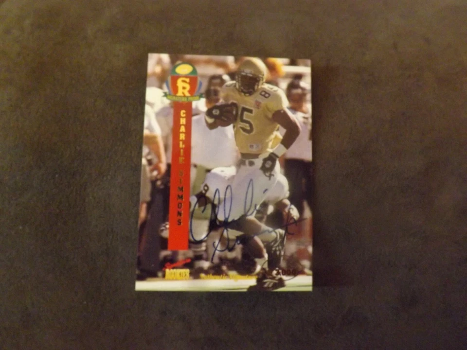 1995 Signature Rookies Signature Prime Charlie Simmons Autographed Card - Image 1 of 1