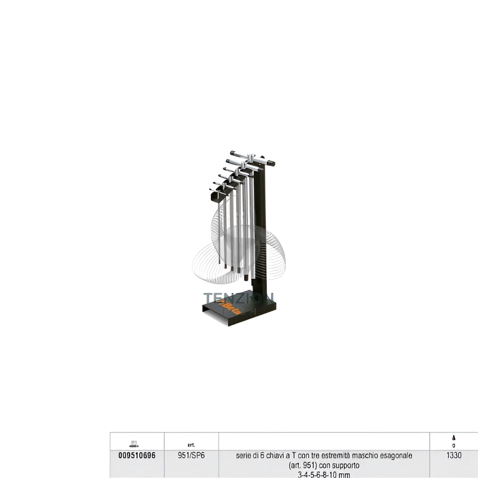 Set 6 Chiavi A T Maschio Esagonale 3-10mm - Beta 951/SP6 - Immagine 1 di 1