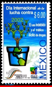 2285 MEXICO 2002 DAY AGAINST ILLEGAL DRUGS, ANTI DRUGS, HEALTH, MI#2993, MNH - Picture 1 of 2