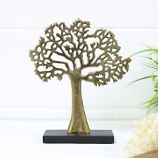 Antique Tree of Life Ornament Black Wooden Base Free Stand Home Small Decoration