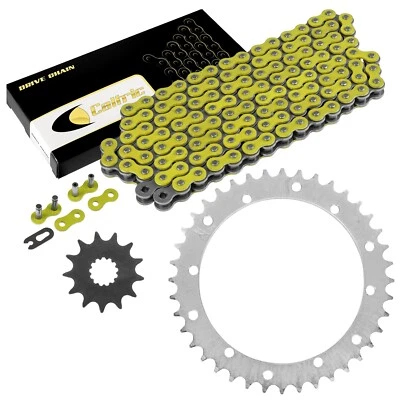 Drive Chain & Sprockets Kit for Yamaha Raptor 660 YFM660R 2001-2005 Yellow - Изображение 1 из 4