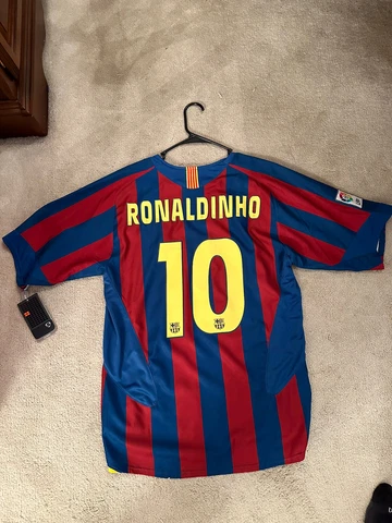 NEW 2005-2006 FC Barcelona Ronaldinho Home Jersey Brazil Nike UCL Ballon D Or 💎 Cover