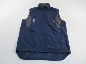Sugoi Cycle Wear wind jacket vest Blue Large Full Zip Back Pockets Pouch - Picture 1 of 13