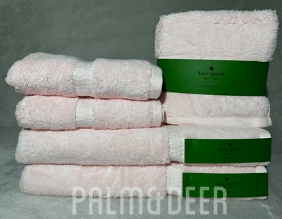 KATE SPADE NEW YORK ~ BALLET/BABY PINK~ PLUSH/SOFT 8- PIECE BATH TOWEL SET~NEW! - Image 1 of 2
