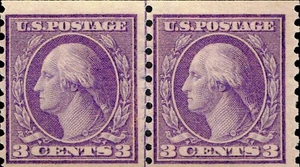 Par de líneas MNH #0494 1918 Washington-Franklin tipo II bobina EE. UU. - Imagen 1 de 1