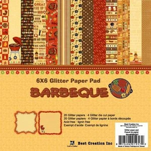 BEST CREATION "BARBEQUE" 6X6 PAPER PAD SUMMER  PICNICS  SCRAPJACK'S PLACE - Picture 1 of 1