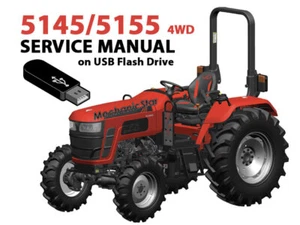 Mahindra 5145 5155 4x4 Tractor Servicio + Operador + Cargador ¡6 MANUALES! (USB) - Imagen 1 de 3