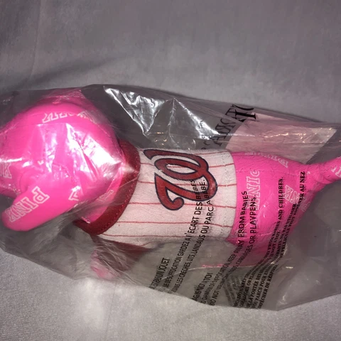Victoria’s Secret MLB baseball plush pink dog Washington Nationals Valentine’s Cover