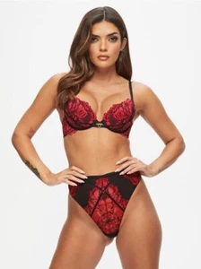 Ann Summers Nightfall High Waisted Thong - Red - Sizes 8 - 10-12-14 - Picture 1 of 5