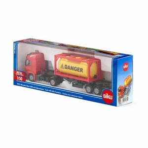 SIKU 1:50 DIE CAST CAMION MERCEDES BENZ AROCS CON CONTAINER CISTERNA ART 3922 - Imagen 1 de 2