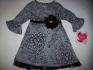 Vestido Youngland Niñas Pequeñas Flor 2T 3T 4T Fiestas Brillo Terciopelo Satinado Nuevo con etiquetas - Imagen 1 de 5