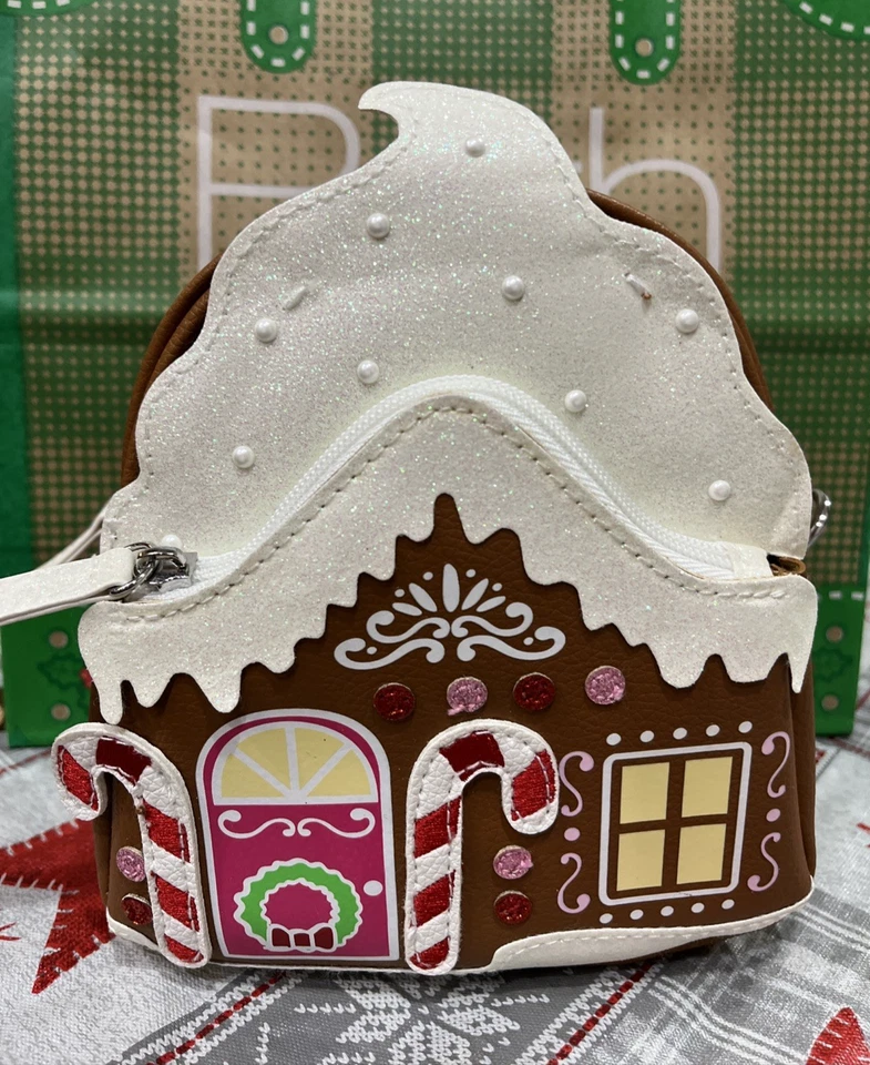Bath & Body Works пряничный дом 🎅 косметичка через плечо Рождественский макияж - Изображение 1 из 4