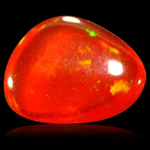 0.63 ct Flashing AAA Fancy Cabochon Shape (7 x 7 mm) Red Red Fire Opal Stone - Picture 1 of 1