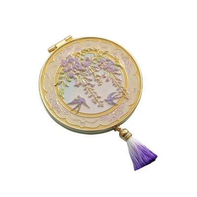 Espejo de mano estilo chino, espejo de tocador de mano, exquisito y lleno de... Foto 1 de 4