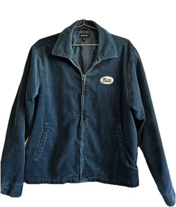 Brixton Utopia Blue Corduroy Jacket Women Size M Lined Inside Pocket Zip Up - Picture 1 of 12