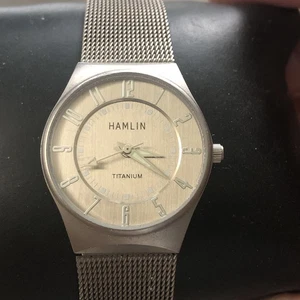Hamlin Ultra Thin Titanium Watch , New Battery Working RARE MODEL - Picture 1 of 9