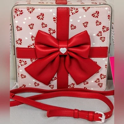 Cartera Bandolera Betsey Johnson Regalo Navidad Con Lazo Nueva Con Etiquetas Foto 1 de 4