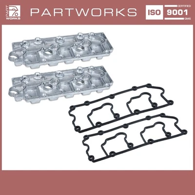 2x Tapa válvula PORSCHE 964 Carrera aluminio fundido JUEGO INFERIOR + juntas Foto 1 de 4