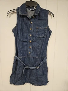 Vintage Forenza Jeans Damen Petite 6P Minikleid Gürtel Knopfleiste Kragen - Bild 1 von 5
